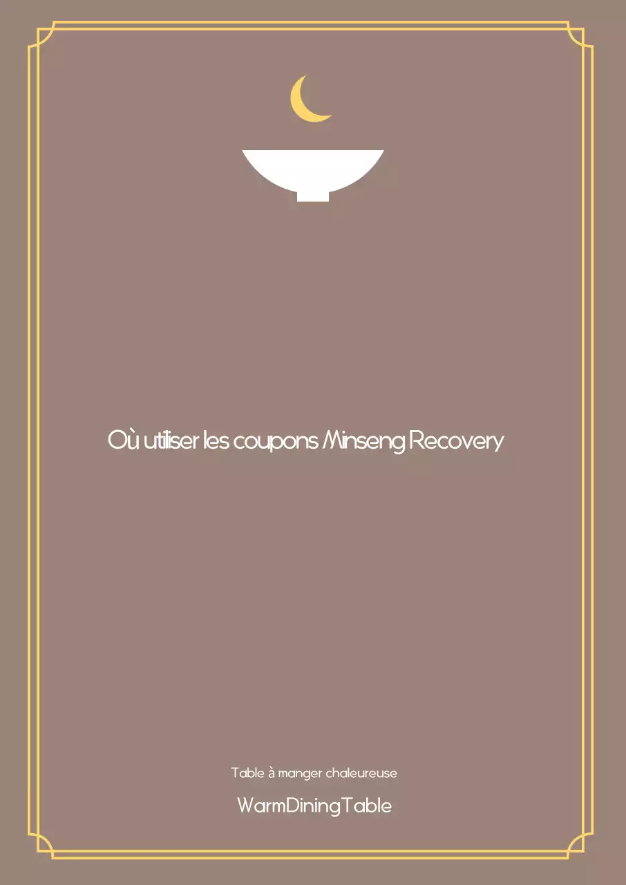 Guide d'utilisation du coupon de consommation Brown Simple