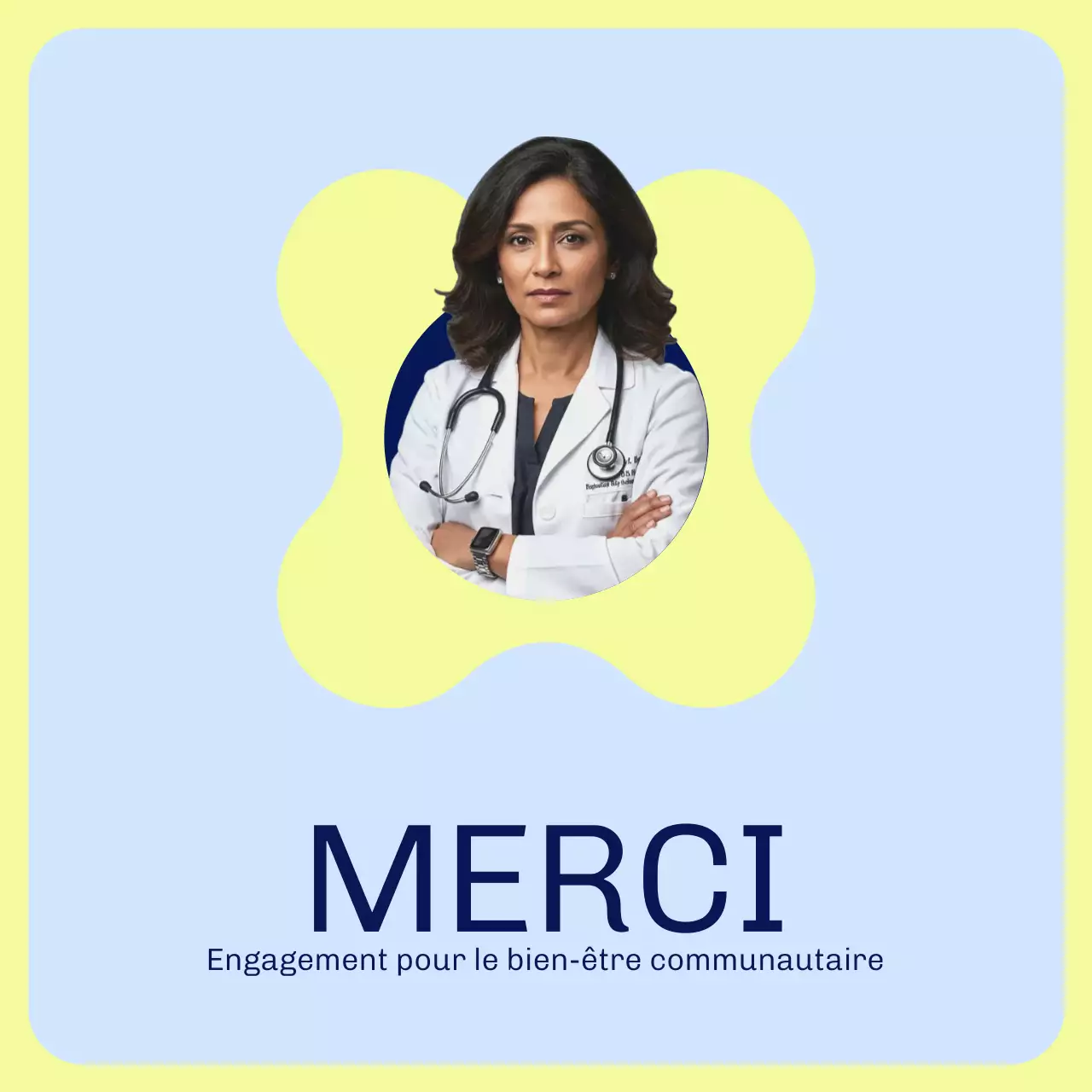 Carrousel de promotion de la santé professionnelle bleue