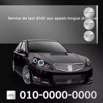 Publicité pour le service de taxi Black Modern Call
