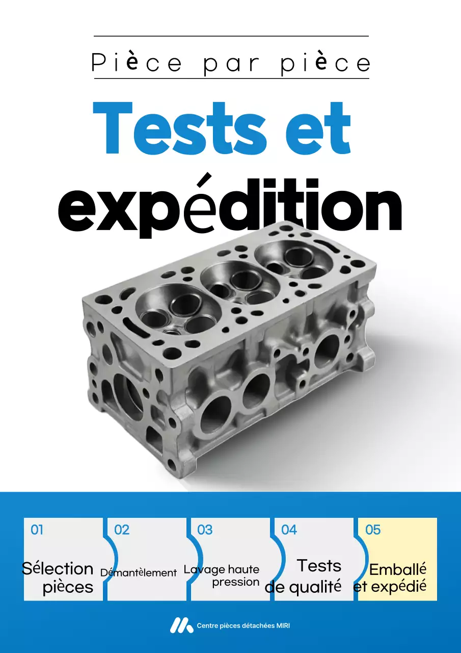 Promotion des pièces automobiles modernes bleues