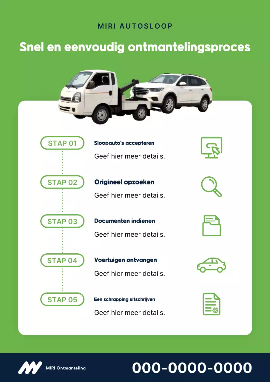 Groene Eenvoudige Auto Mededeling