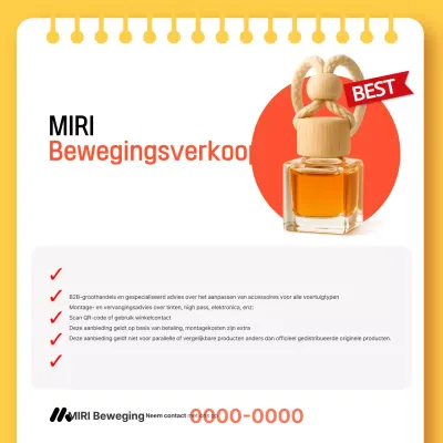 Gele moderne auto-accessoires in de uitverkoop