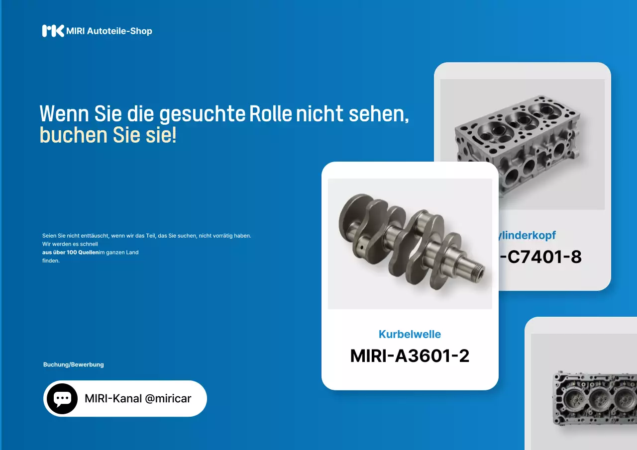 Blaue moderne Autoteile-Werbung