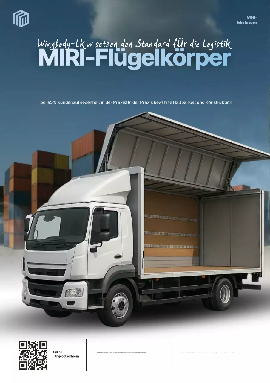 Graue moderne Logistikwerbung