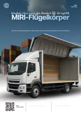 Graue moderne Logistikwerbung