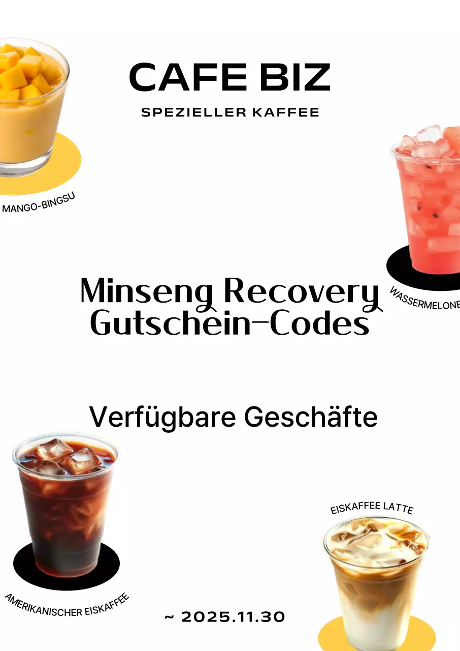 Black Modern Cafe Konsumationsgutschein