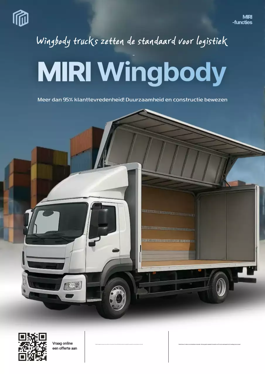 Grijze moderne logistieke advertentie