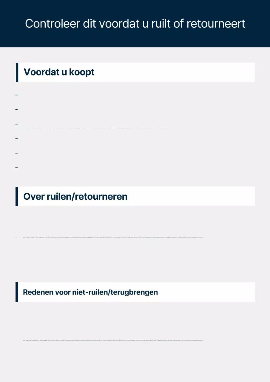 Gids voor het retourbeleid van Blue Clean Auto Parts Exchange