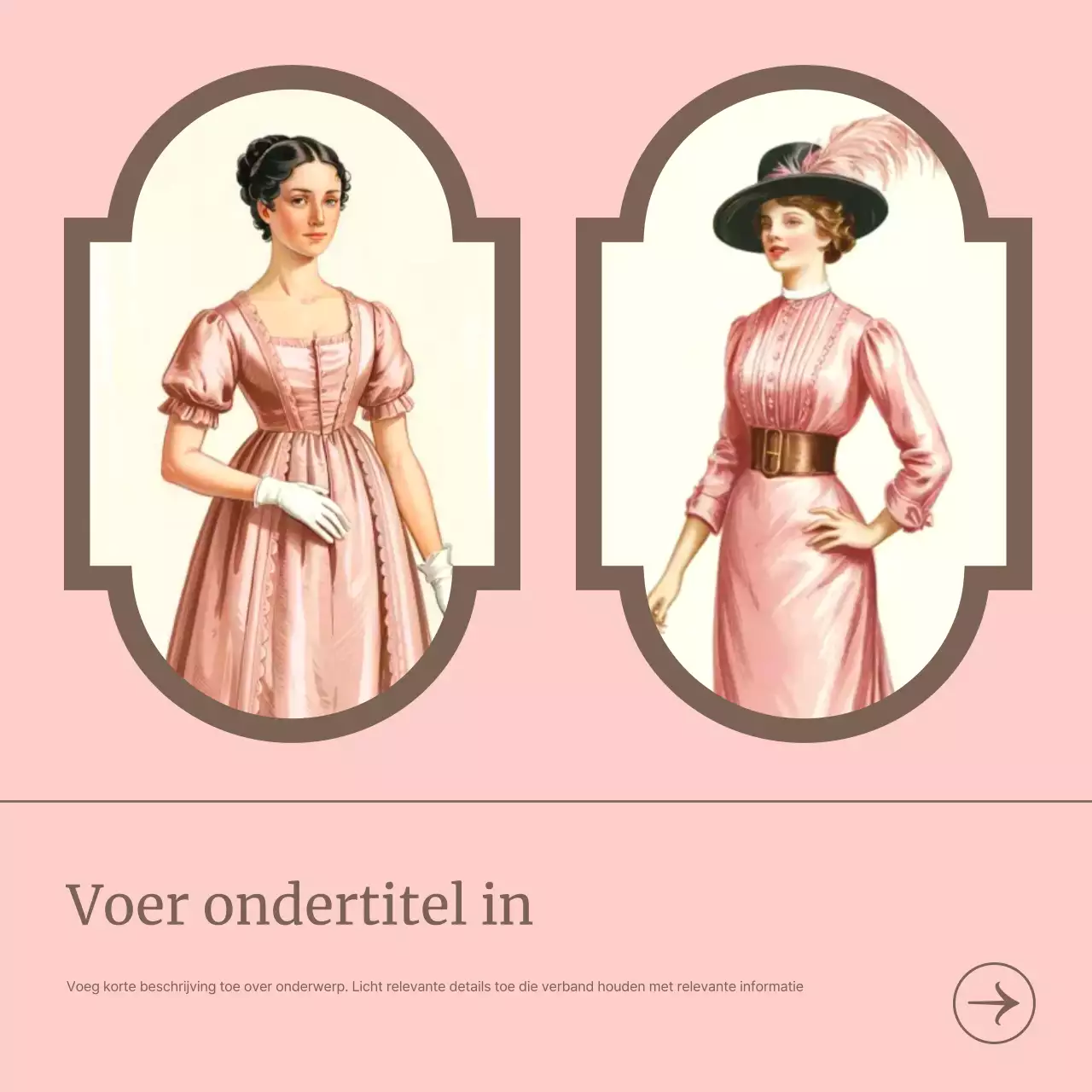 Roze Vintage Historische Gids Carrousel