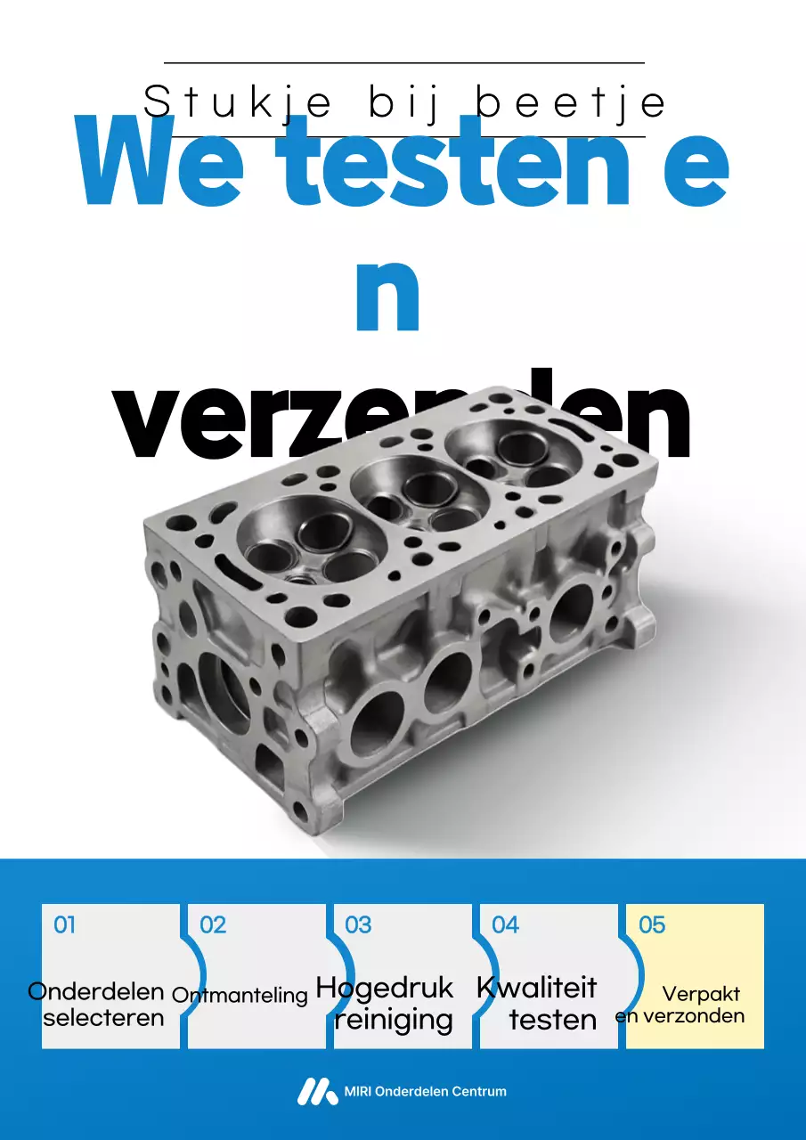 Blauwe moderne auto-onderdelen promotie