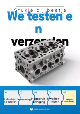 Blauwe moderne auto-onderdelen promotie