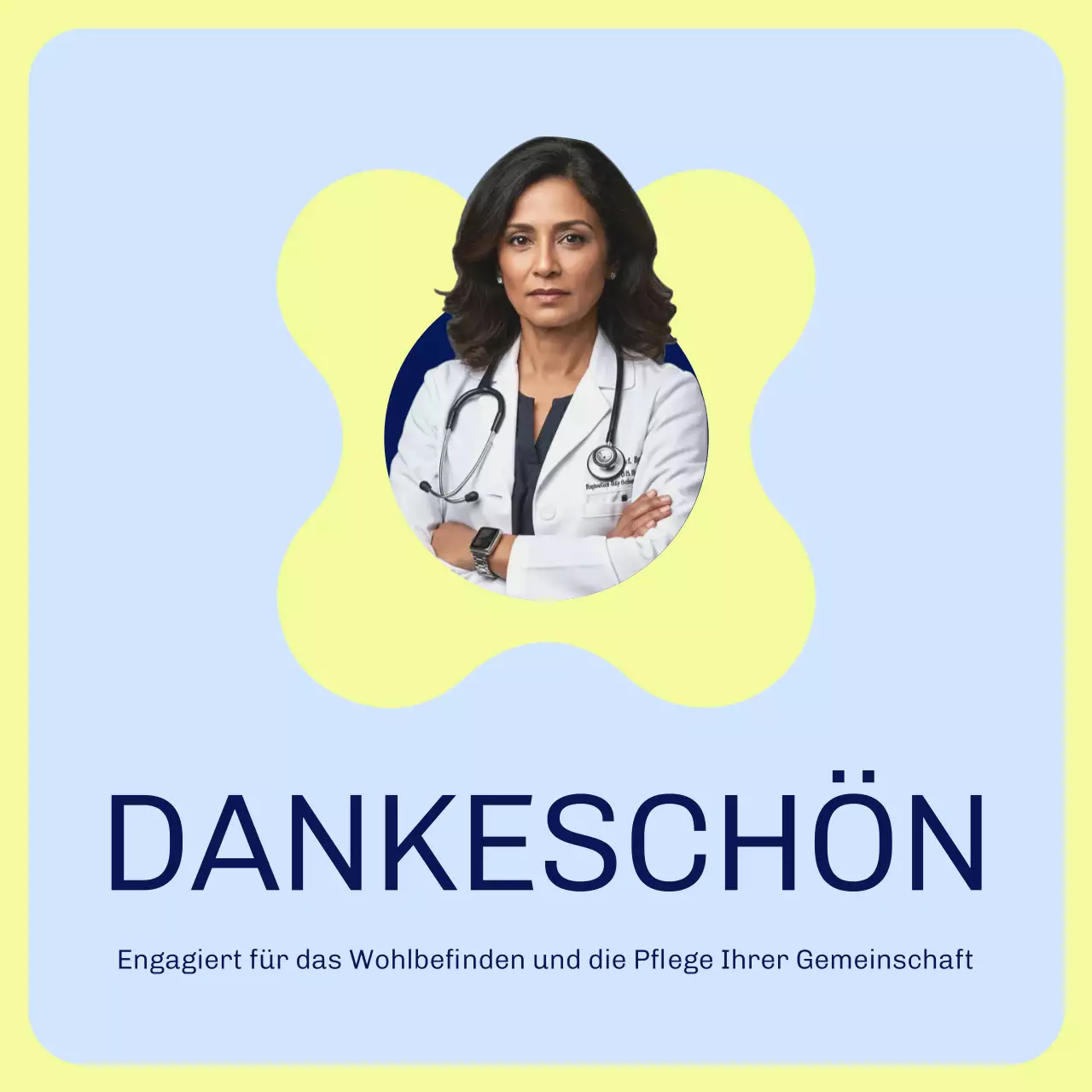 Blaues professionelles Gesundheitsförderungskarussell