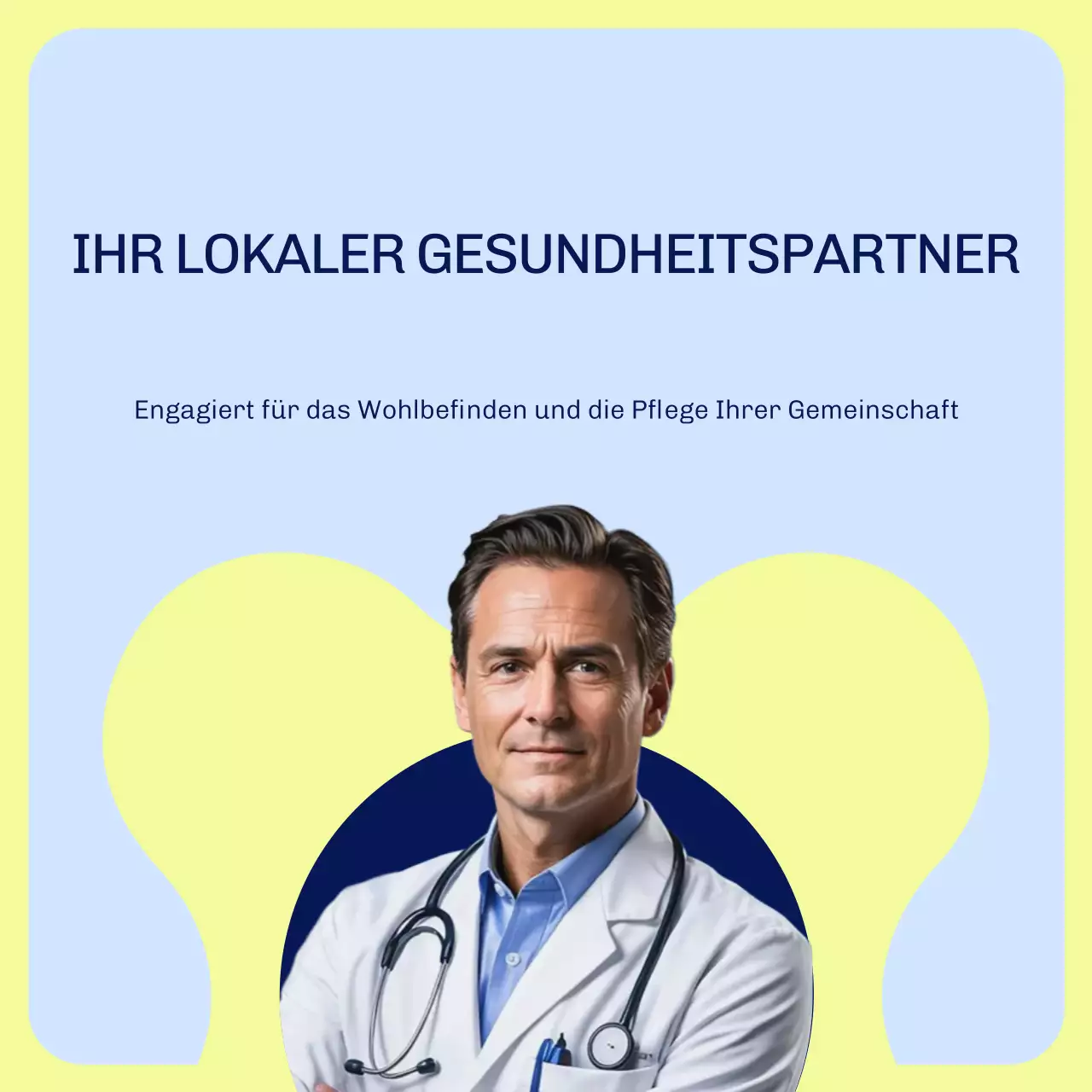 Blaues professionelles Gesundheitsförderungskarussell