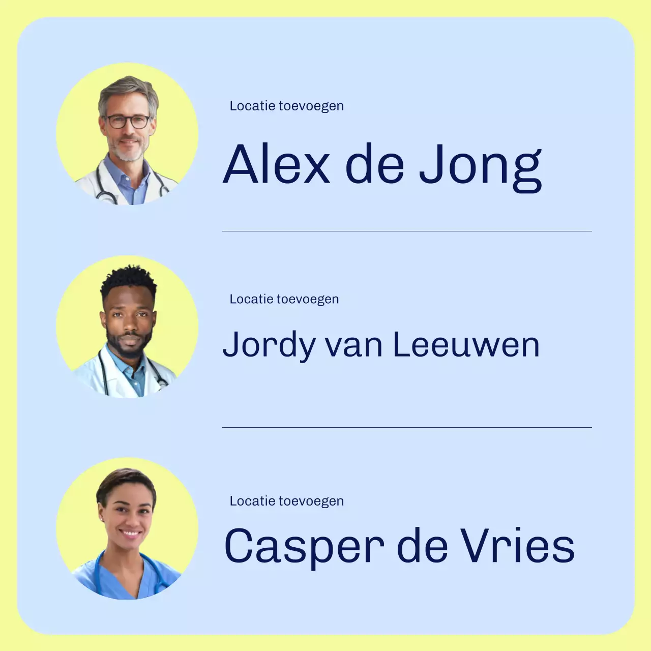 Blauwe Professionele Gezondheidsbevorderingscarrousel