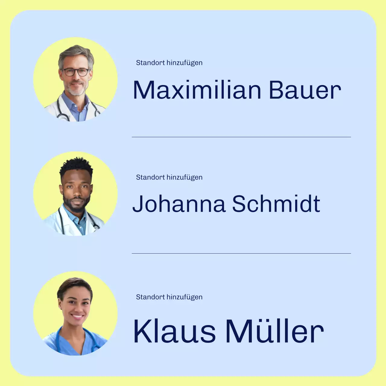 Blaues professionelles Gesundheitsförderungskarussell