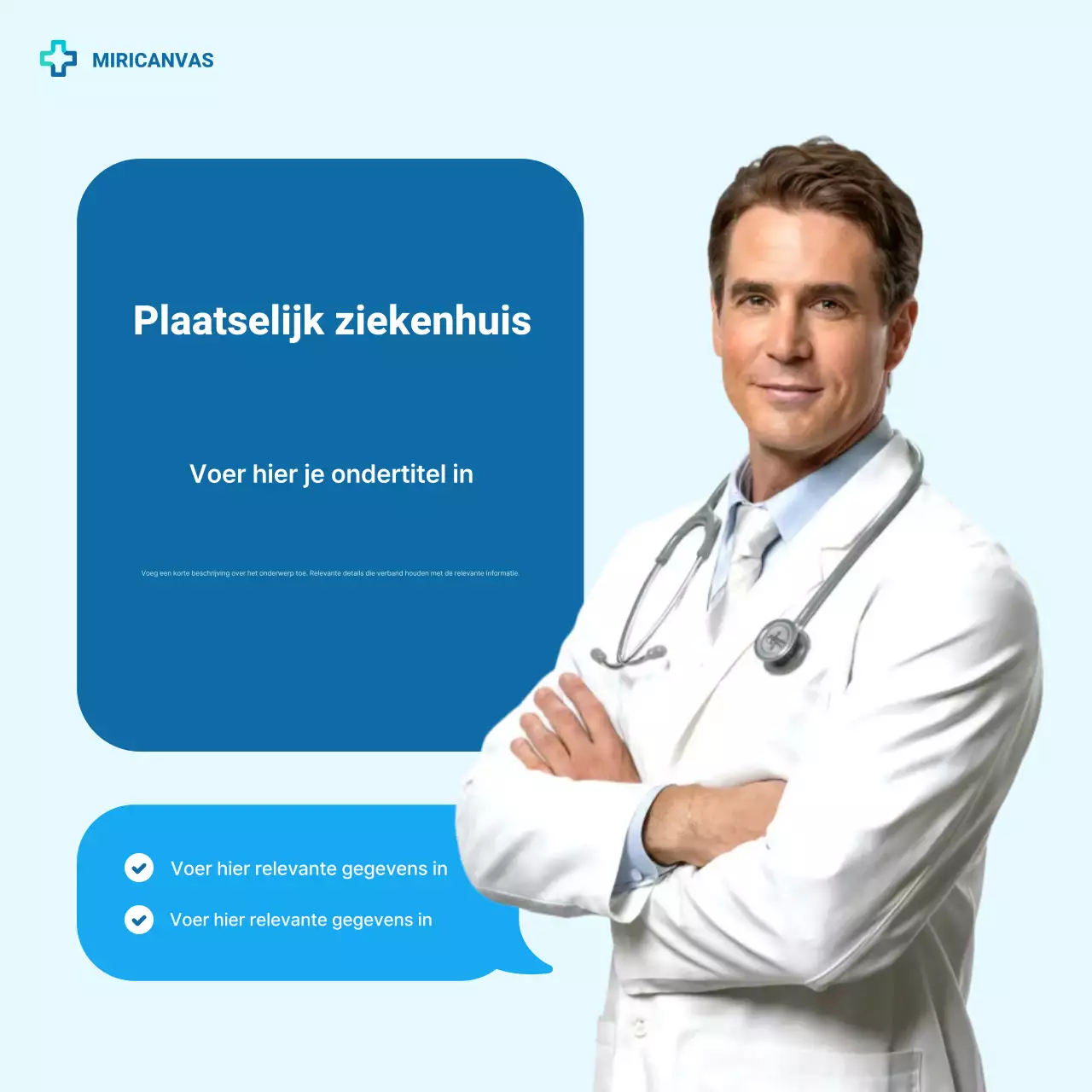 Blauwe moderne gezondheidszorg aankondigingscarrousel