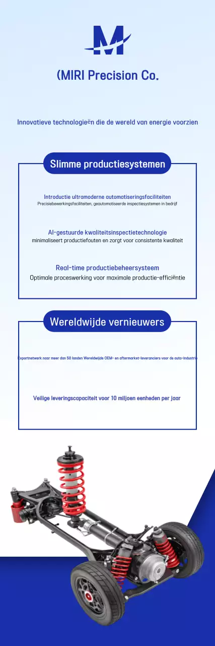 Blauwe moderne productiepromotie