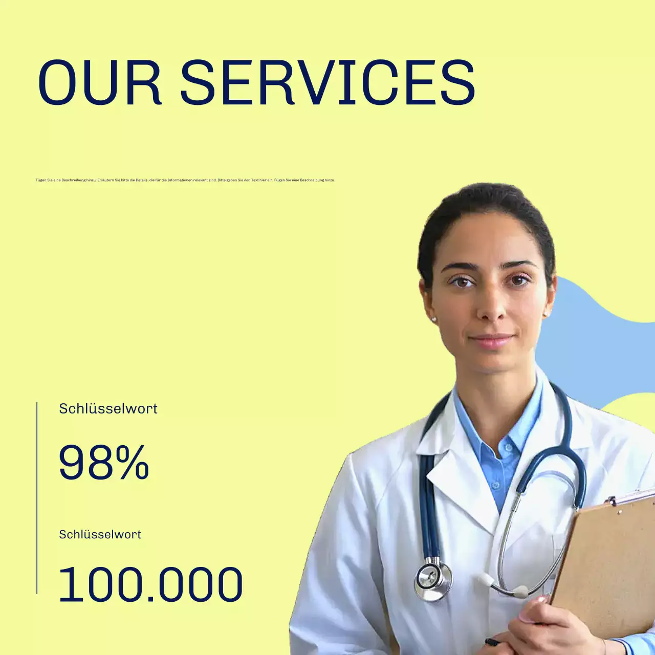 Blaues professionelles Gesundheitsförderungskarussell