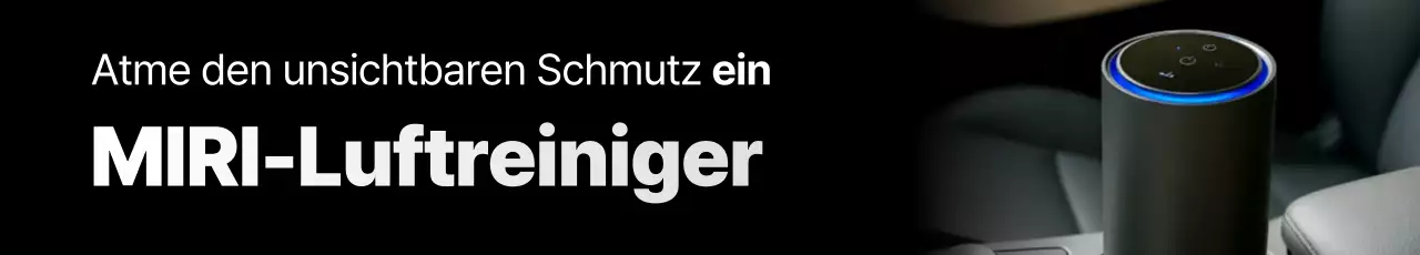 Schwarze moderne Luftreiniger-Werbung