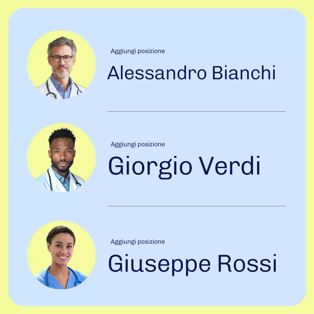 Carosello blu per la promozione della salute professionale