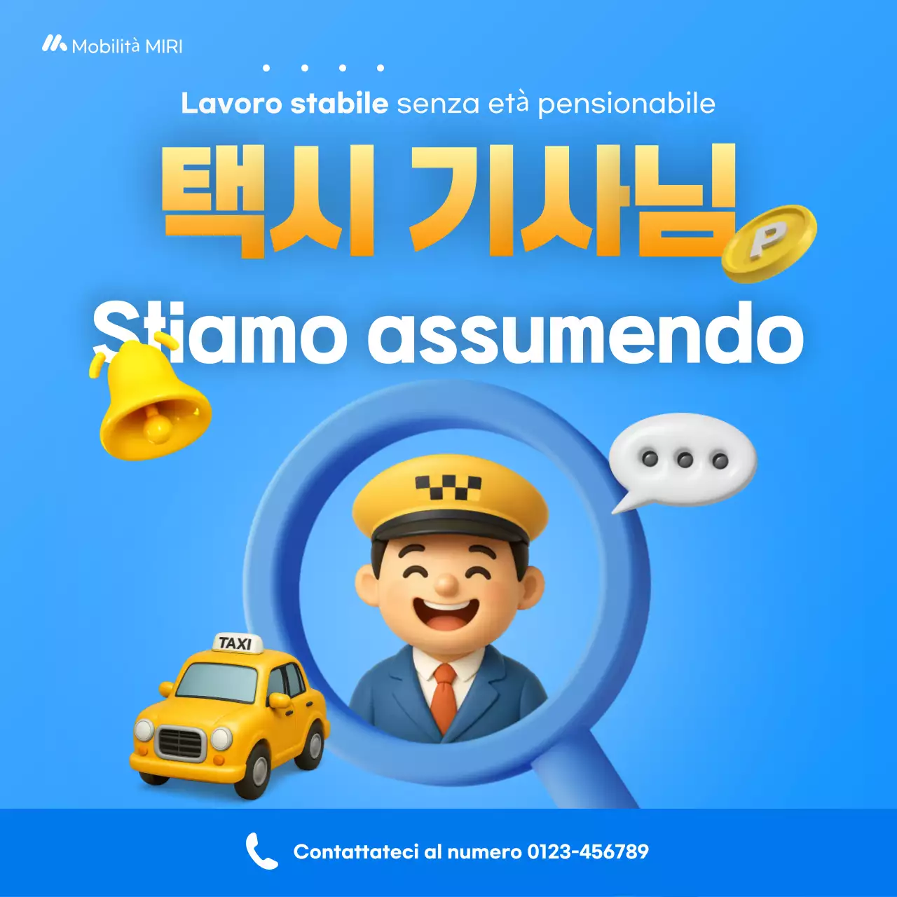 Reclutamento tassisti Blue Simple