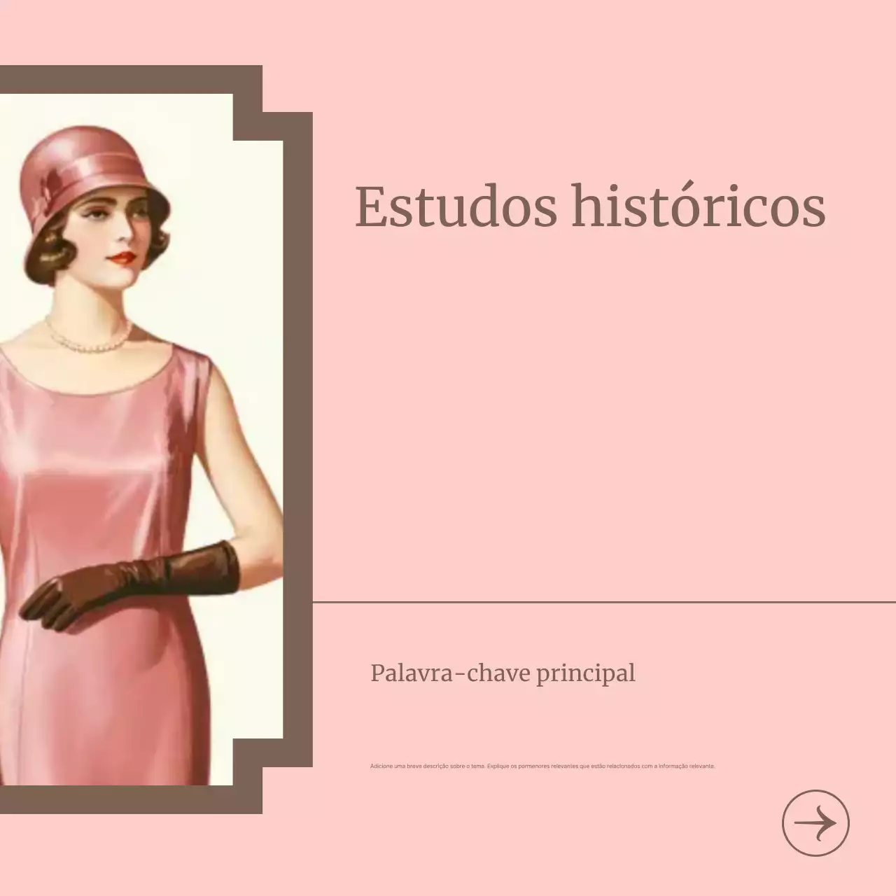 Carrossel de Guia Histórico Vintage Rosa