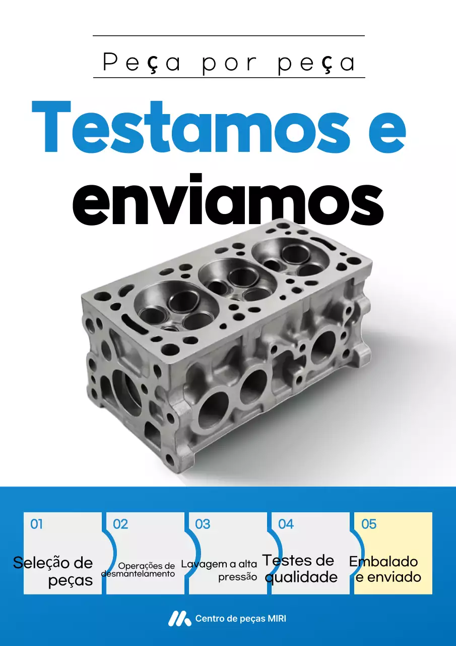 Promoção de peças automotivas modernas azuis