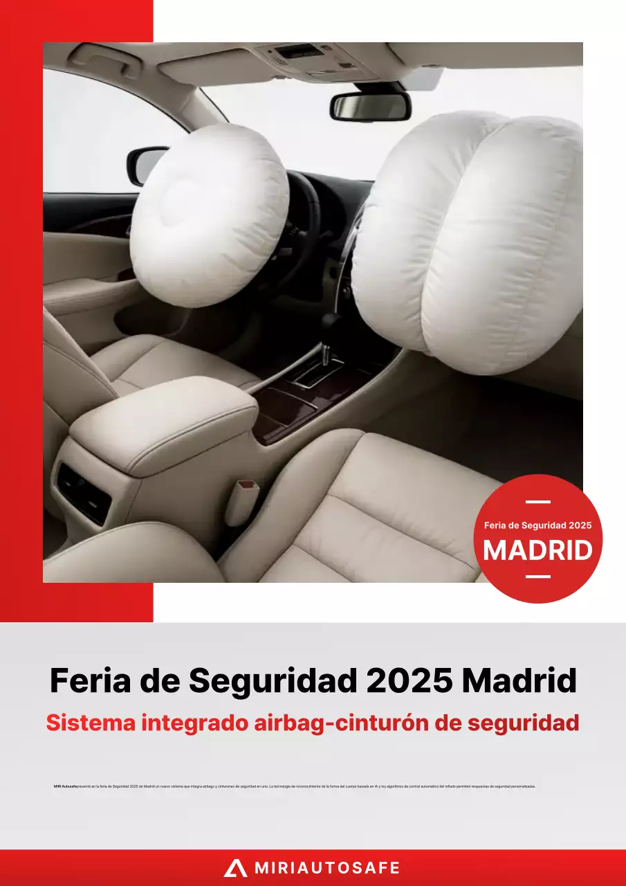 Anuncio de seguridad de coches modernos de color rojo