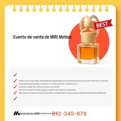 Venta de accesorios para autos modernos amarillos