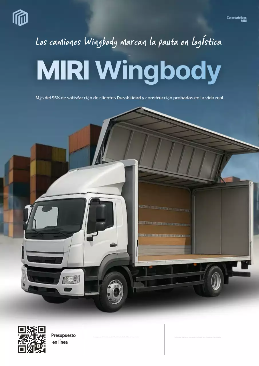 Anuncio de logística moderna gris