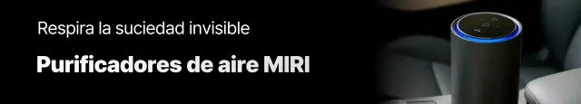 Anuncio de purificador de aire moderno negro