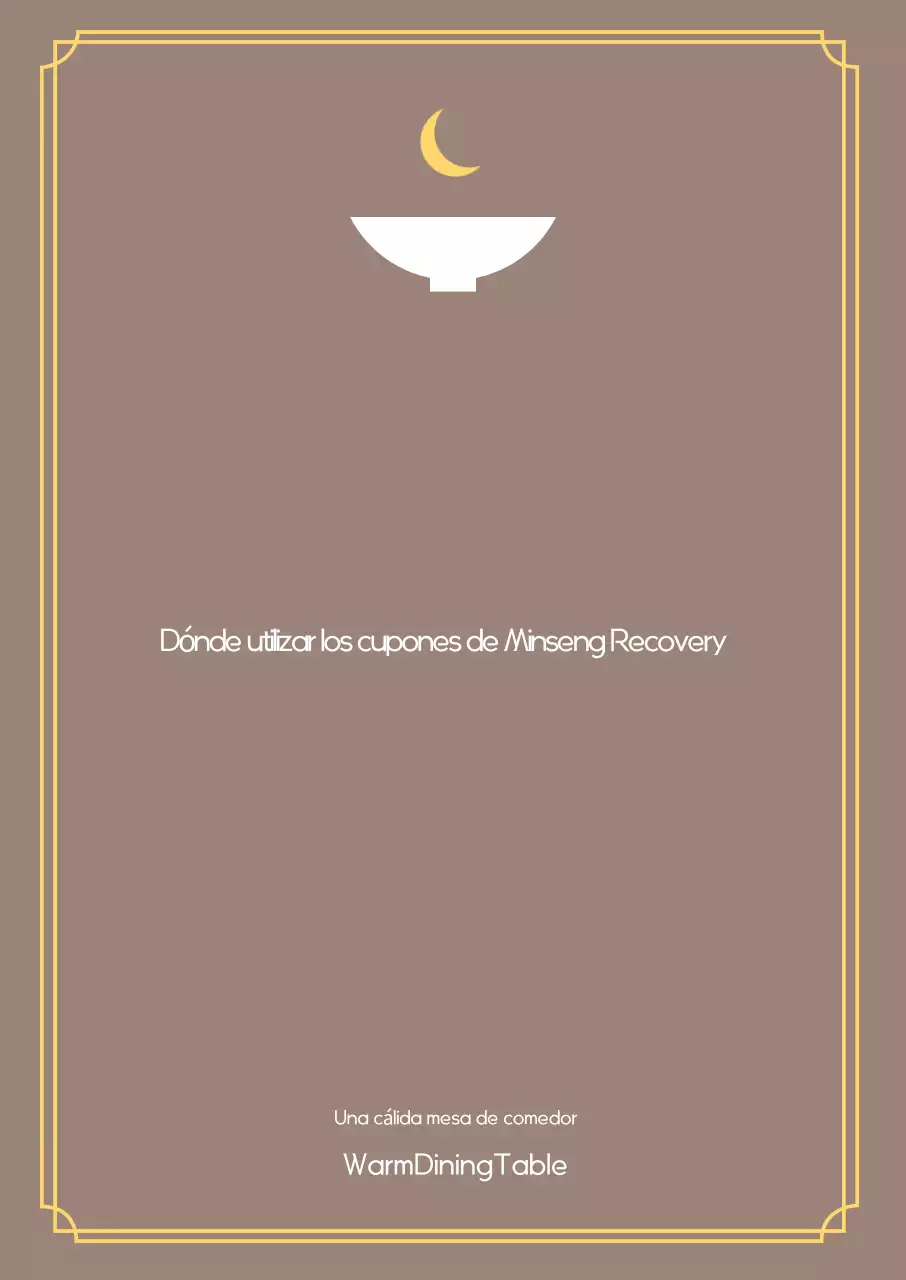 Guía del usuario del cupón Brown Simple Consumption