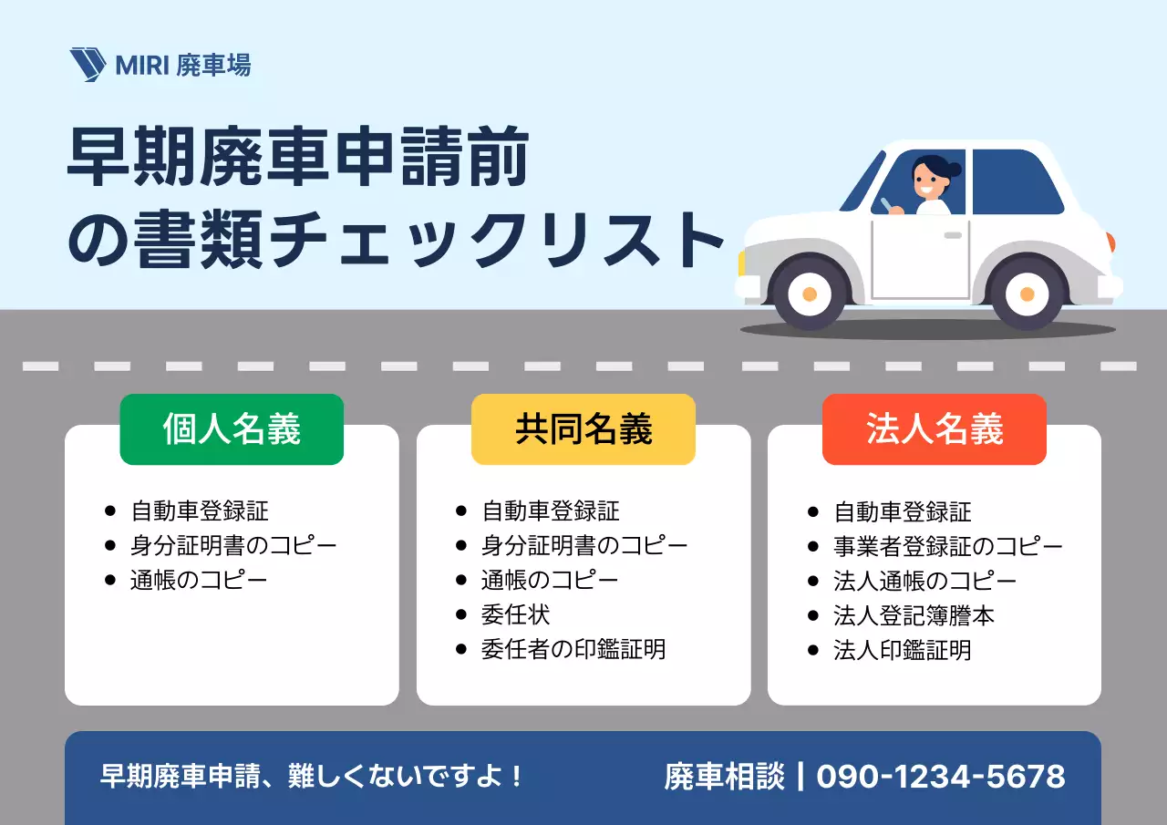 カラフル シンプル 自動車 チェックリスト