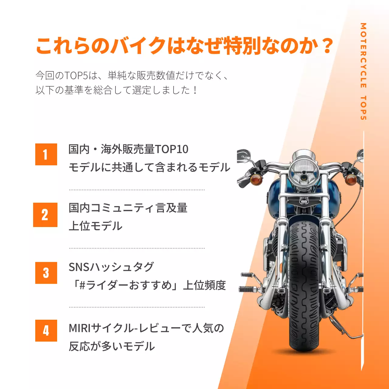 オレンジ クール バイク ポスター