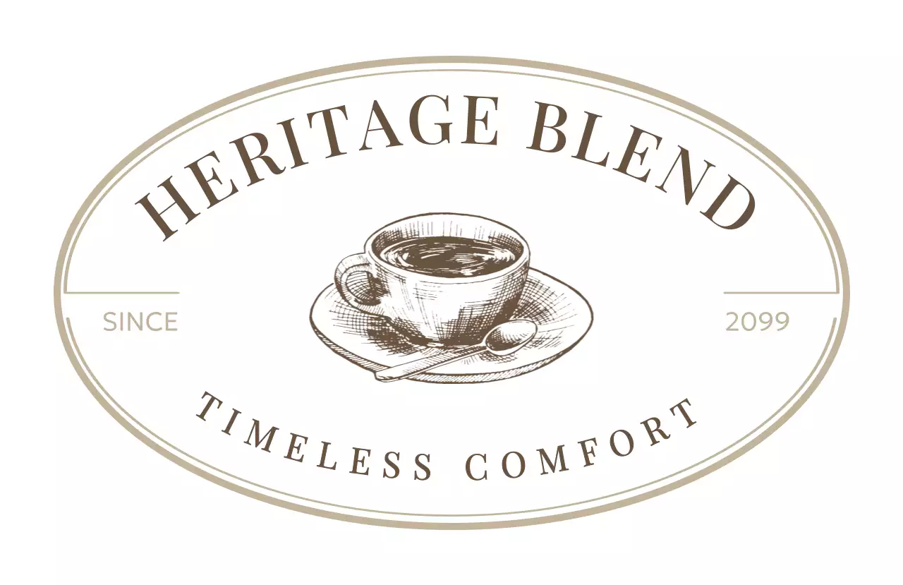 茶色 クラシック コーヒー ラベル ロゴカフェフレーム