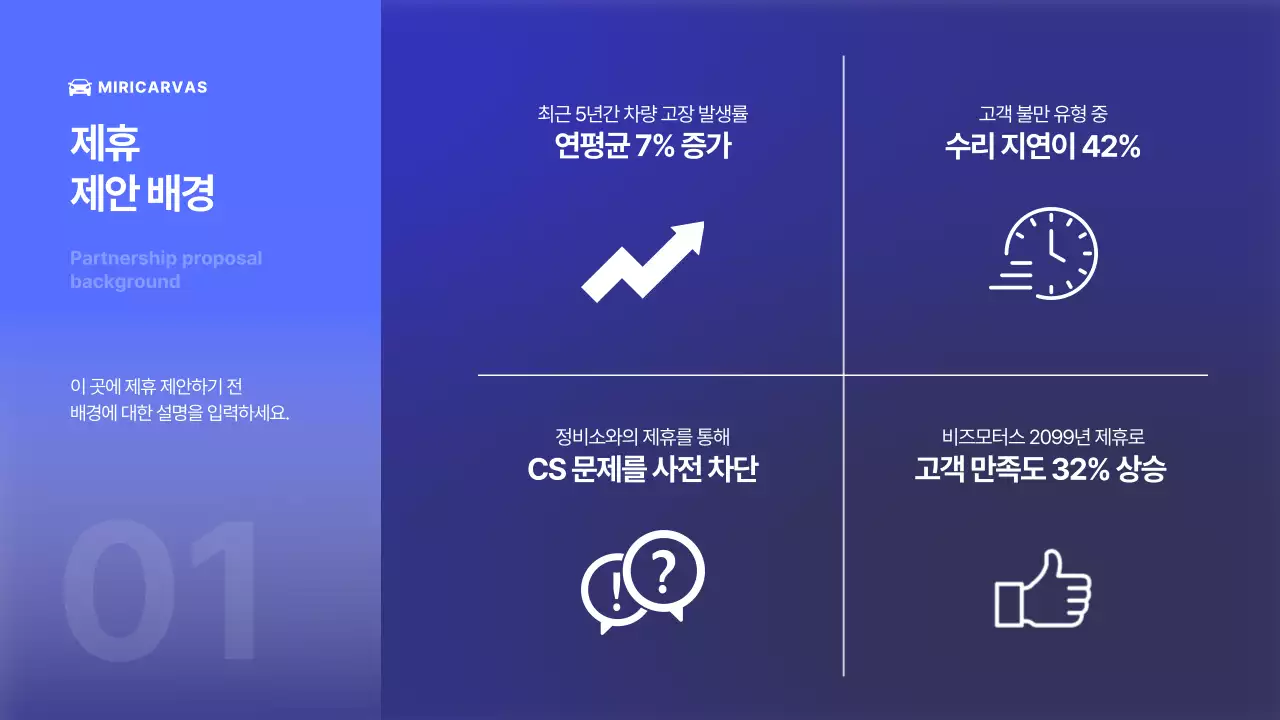 파랑 모던 자동차 광고