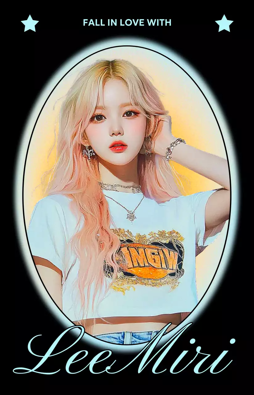 검정 심플 아이돌 포토카드