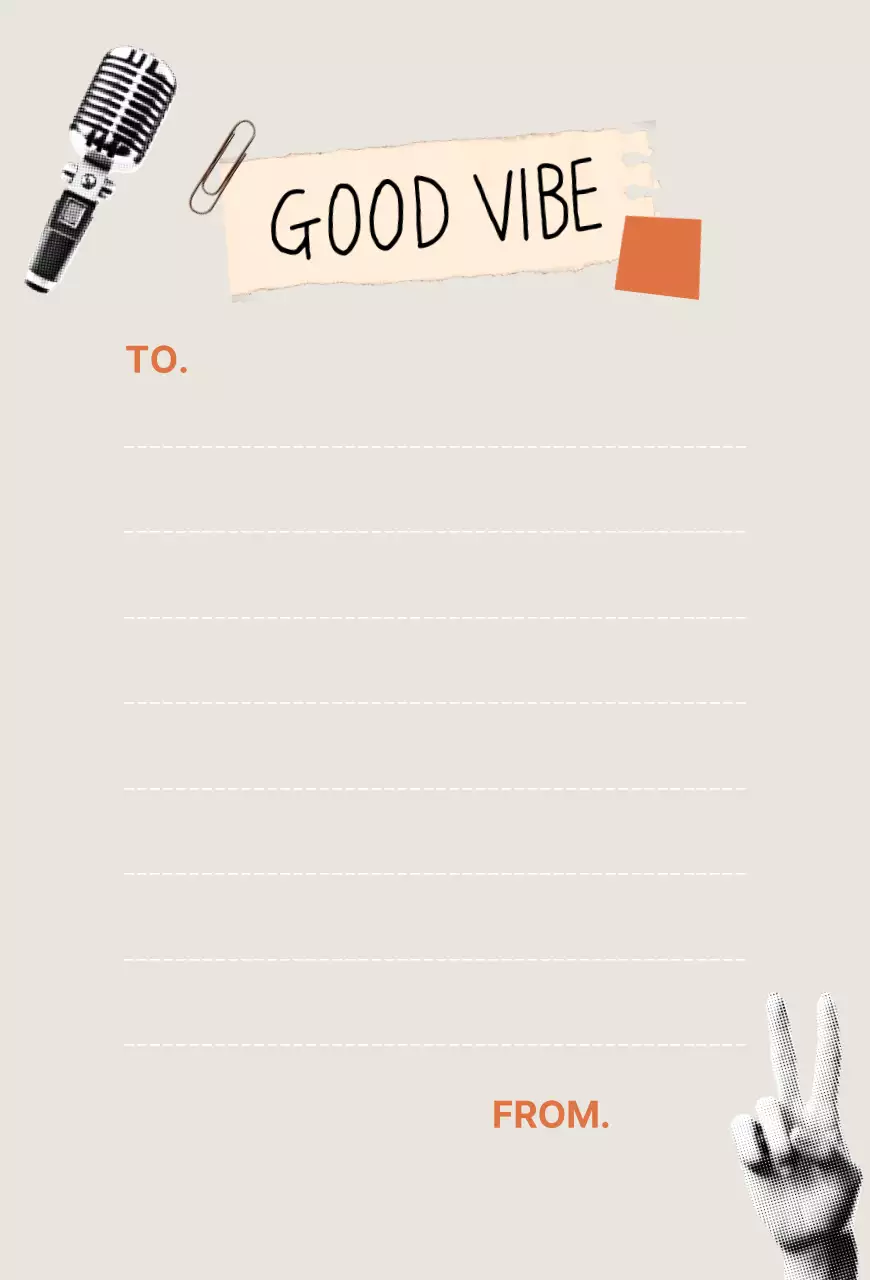 회색 빈티지 콜라주 포스터