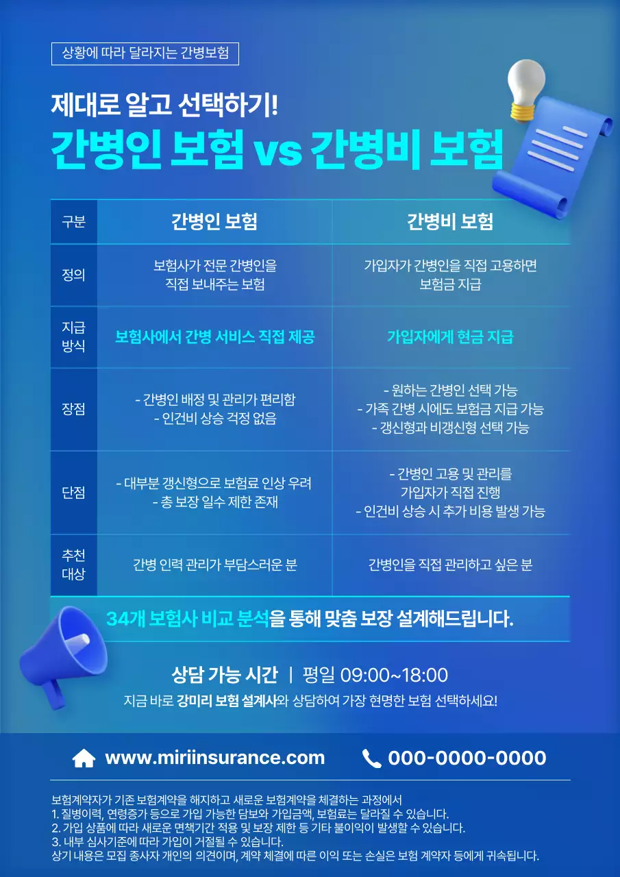 파랑 모던 보험 비교 광고