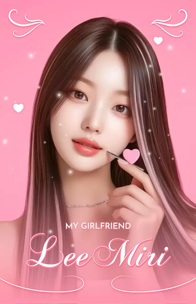 핑크 아기자기한 아이돌 포토카드