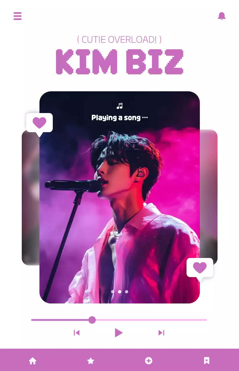 핑크 모던 음악 홍보