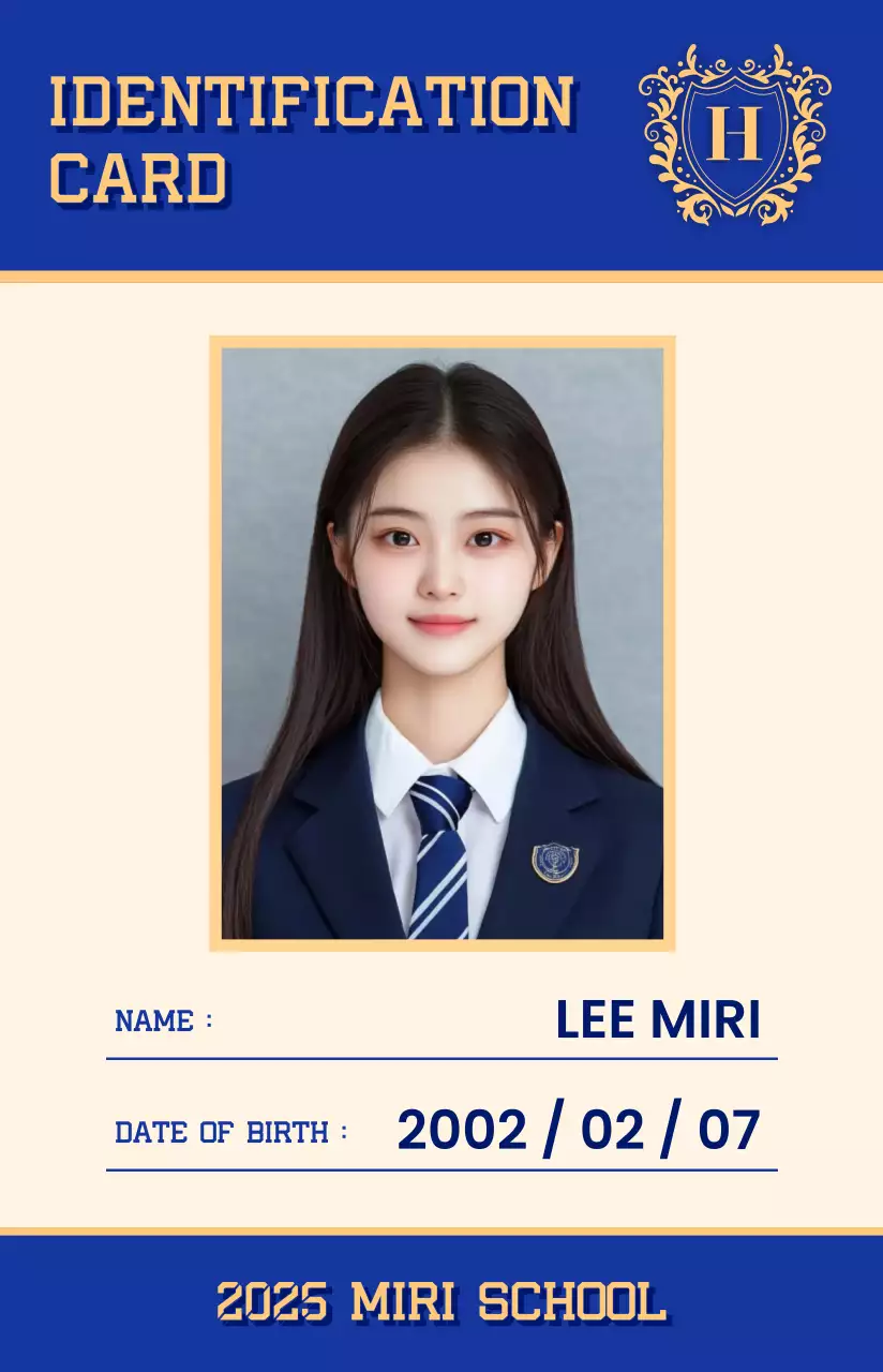 파랑 클래식 아이돌 포토카드