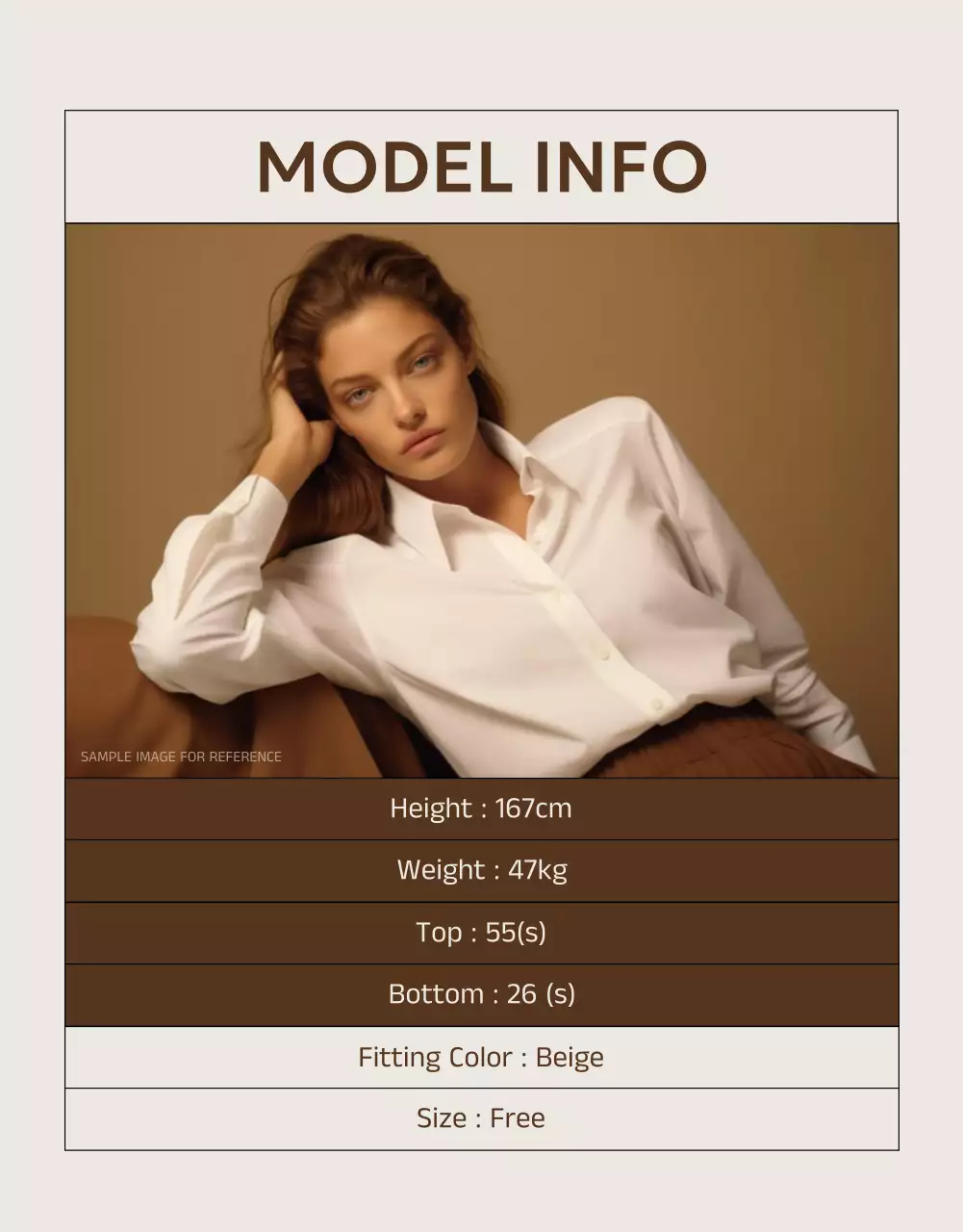 Beige Modern Scarf Advertisement Poster