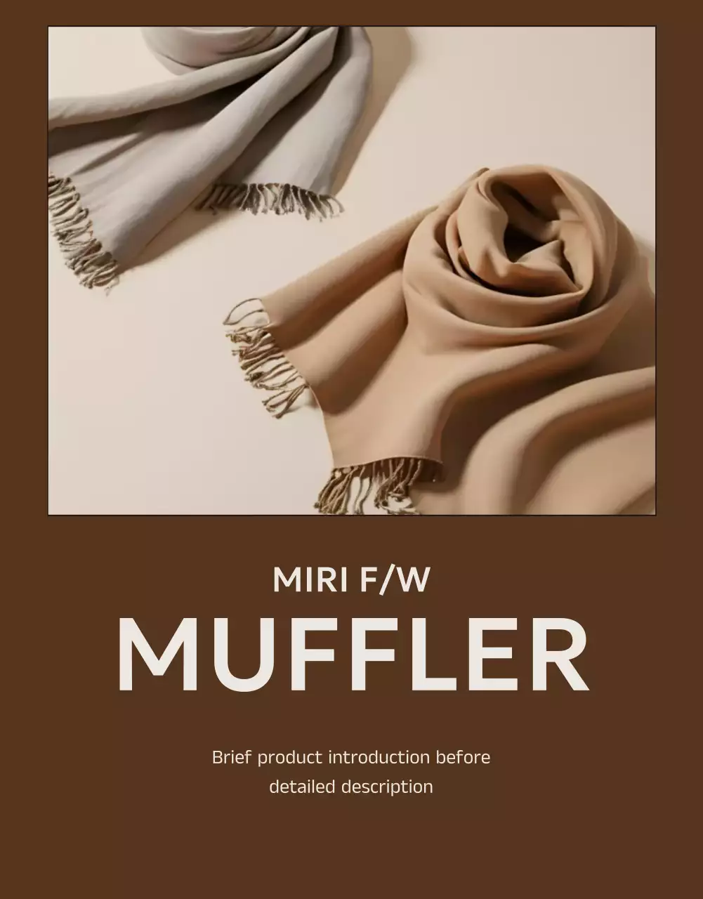 Beige Modern Scarf Advertisement Poster