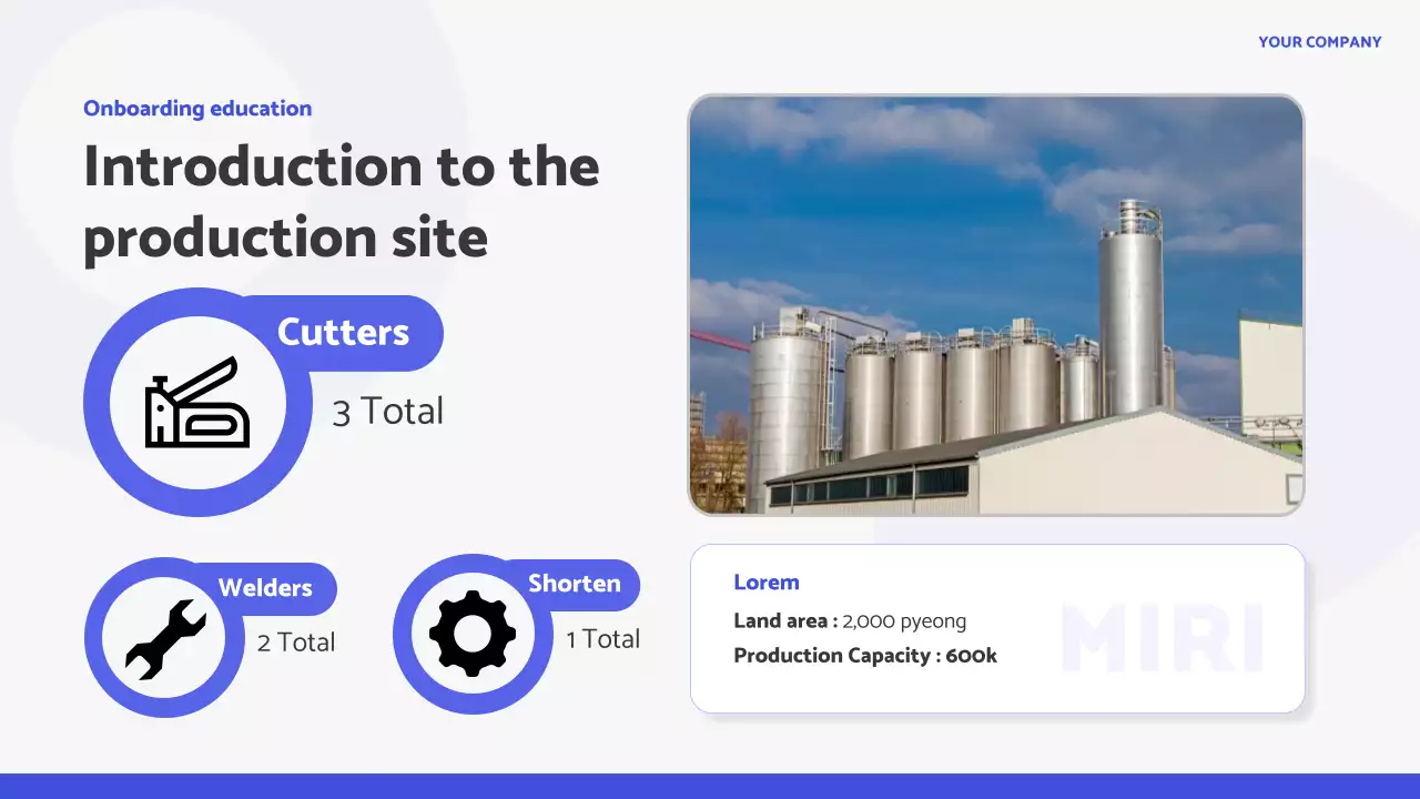 Blue Professional Onboarding Guide Presentation