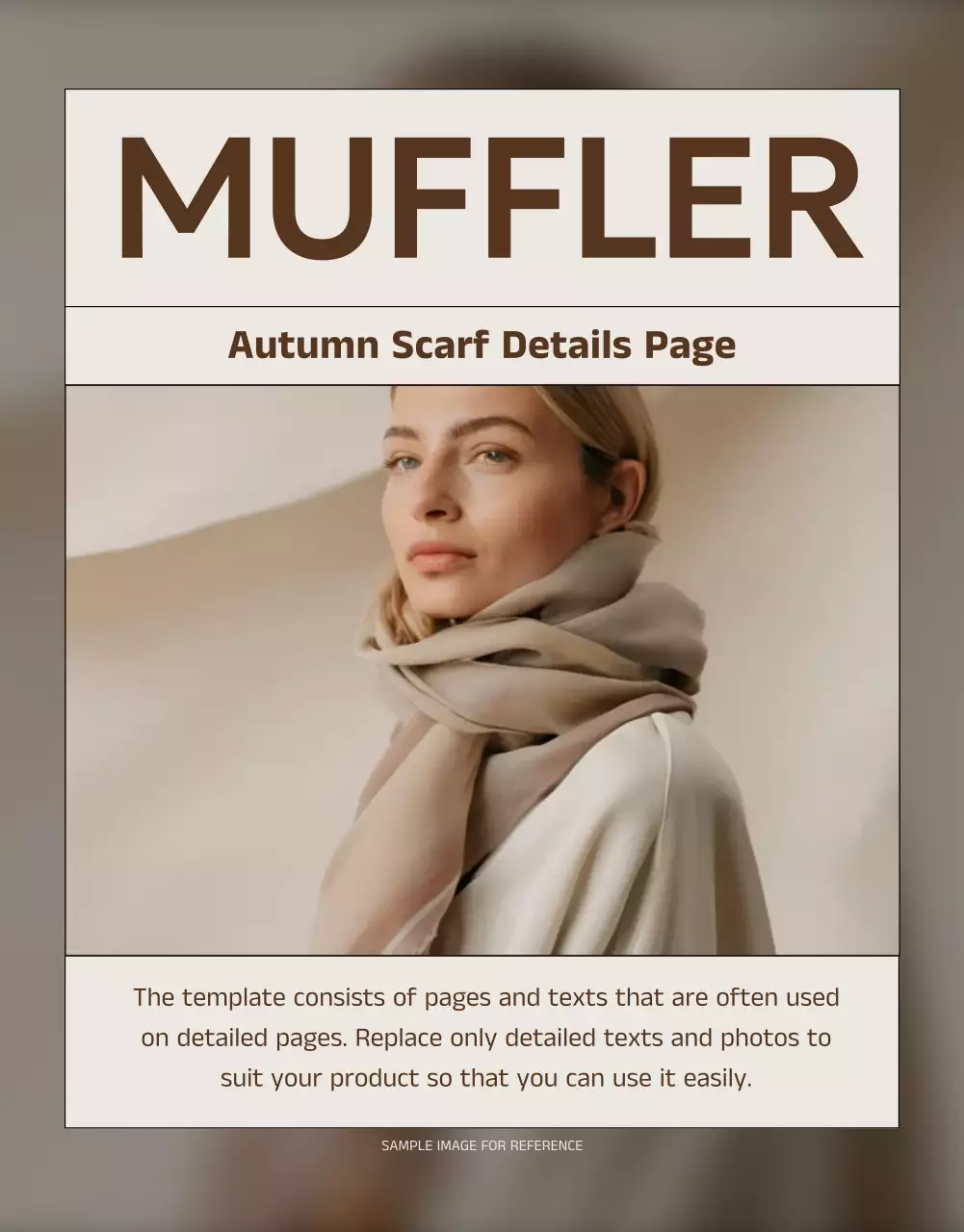 Beige Modern Scarf Advertisement Poster