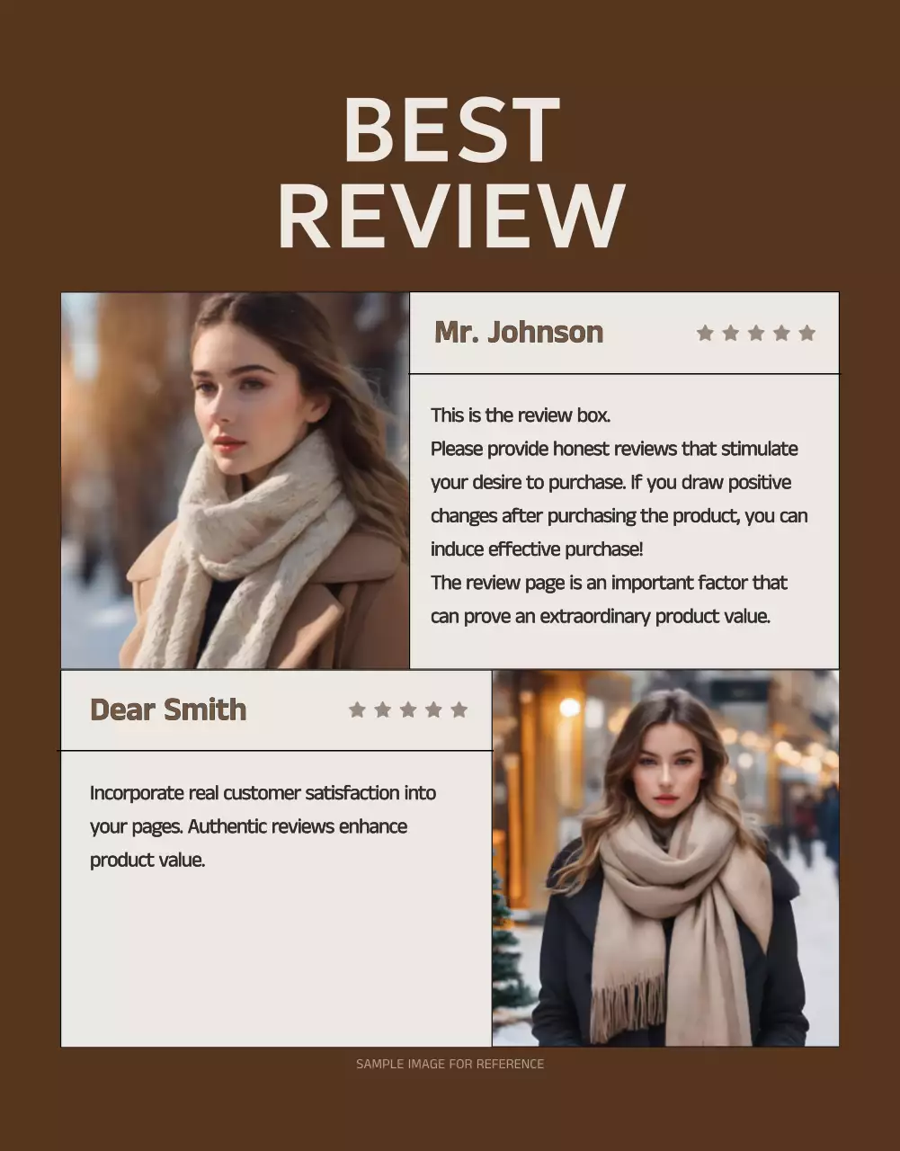 Beige Modern Scarf Advertisement Poster