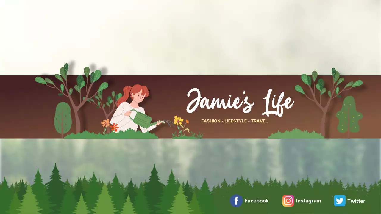 Brown Minimal Lifestyle Blog Header YouTube Thumbnail