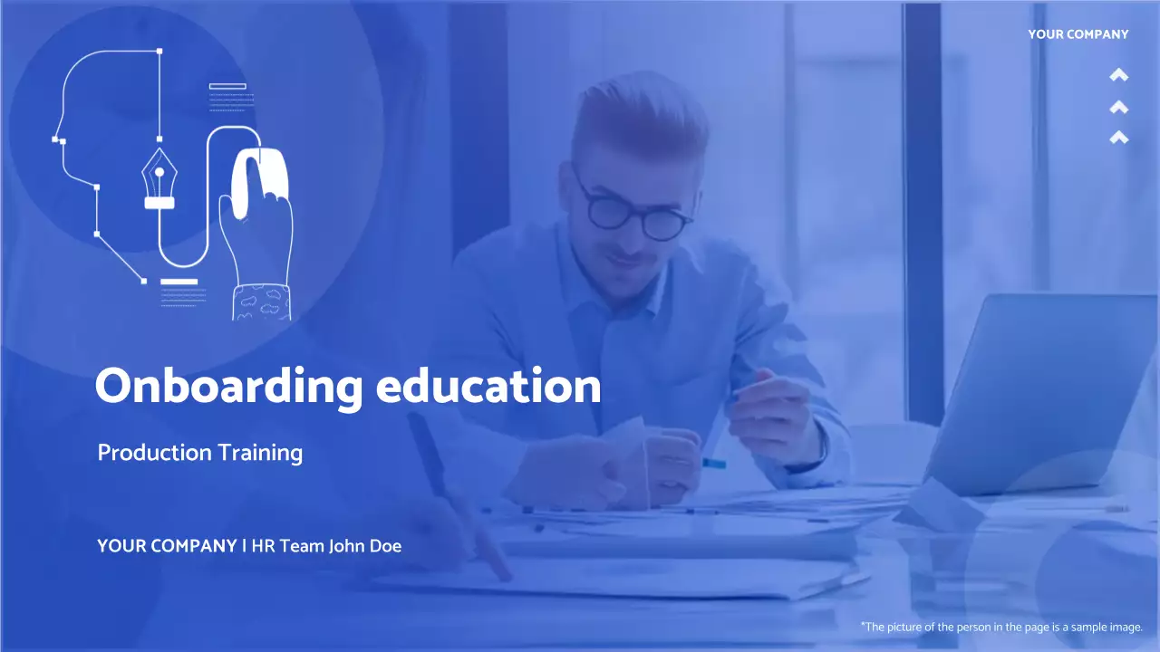 Blue Professional Onboarding Guide Presentation