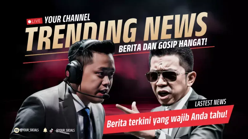 Red Modern News Announcement YouTube Thumbnail